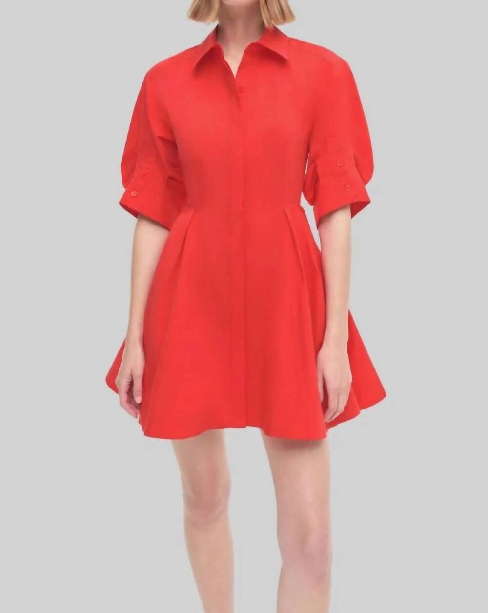 NEW SIMKHAI jazzie mini dress in fiery red